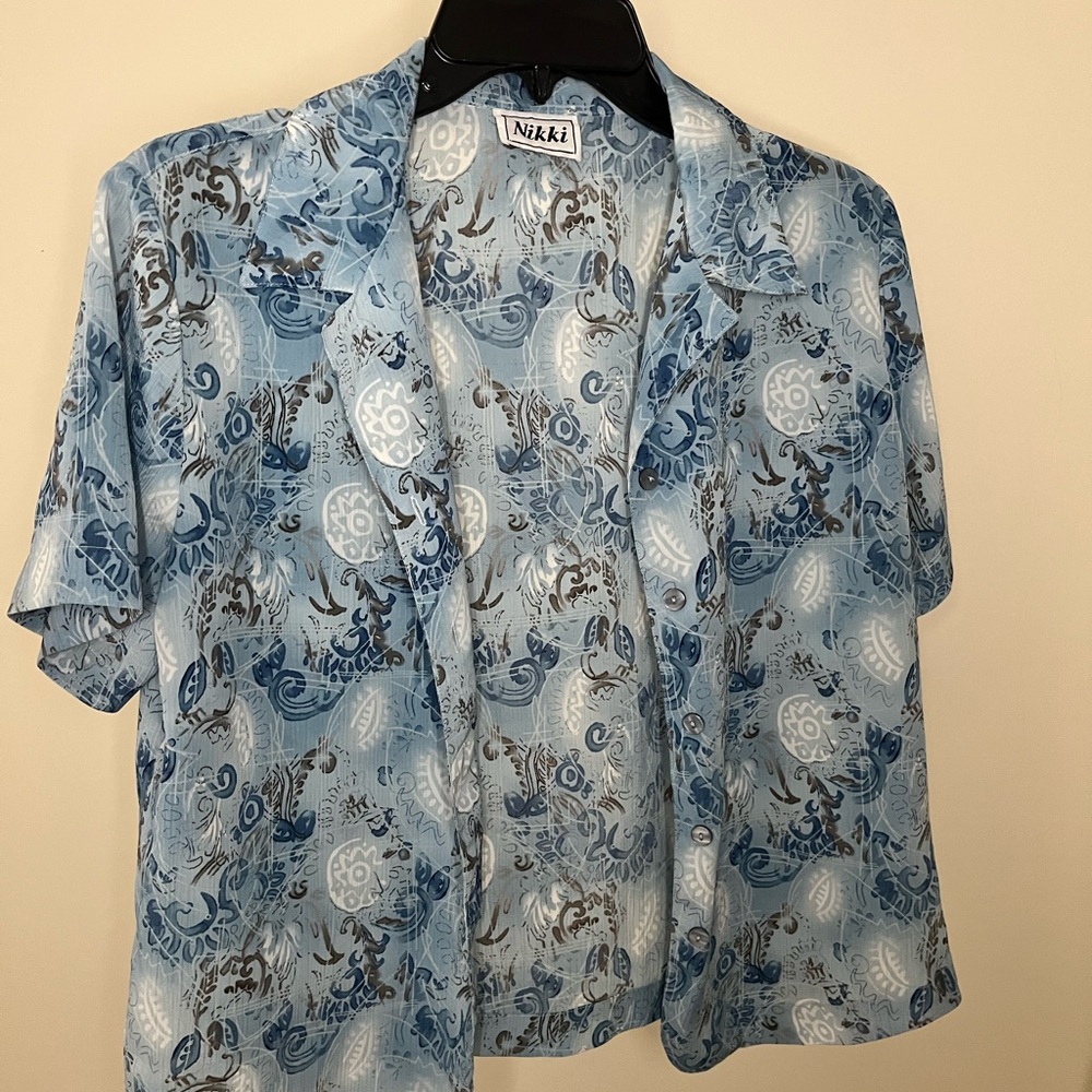 Women’s  Blue Patterned Shirt